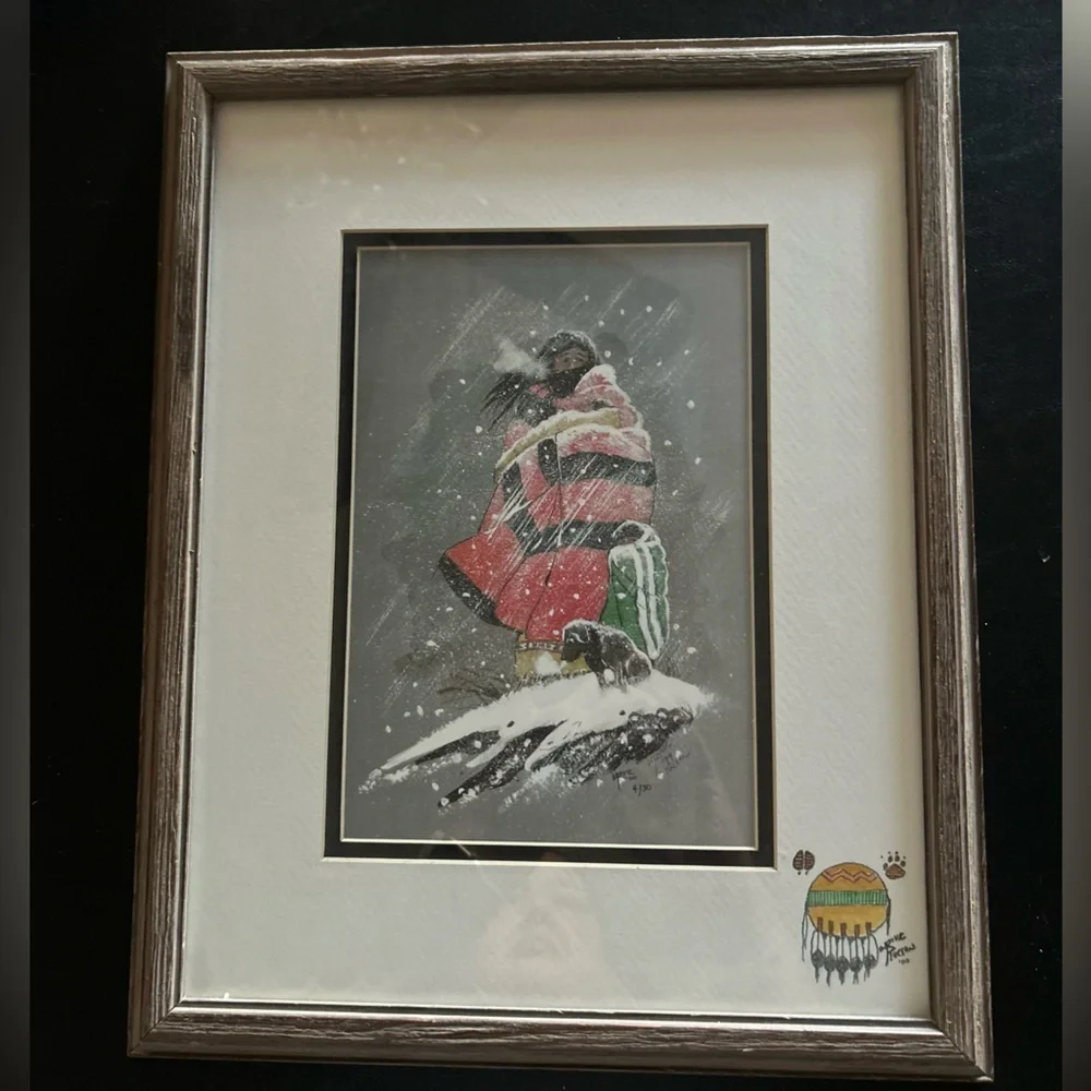 William T Zivic Western Artist Numbered Print 4/30 Signed On Back-Framed